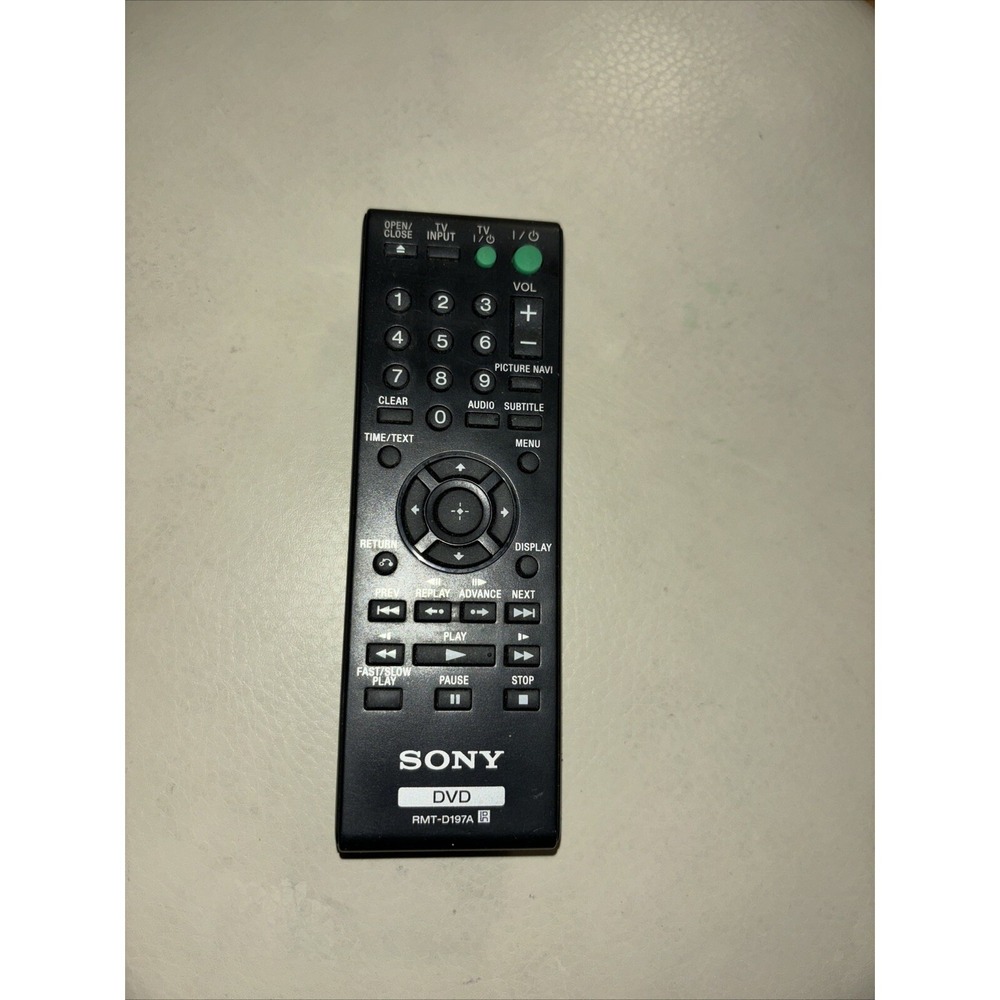 Sony DVD Remote Control RMT-D197A Black Excellent OEM Replacement IR Controller